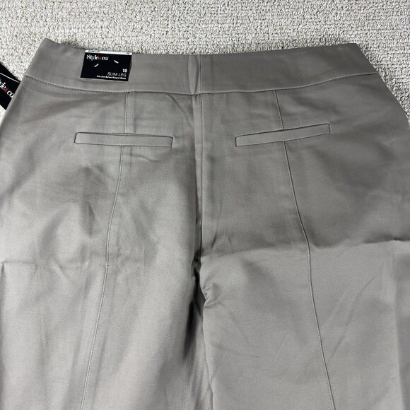 Style & Co Slim Leg Stretch Pants Beige Women’s Size 10 - Picture 8 of 9